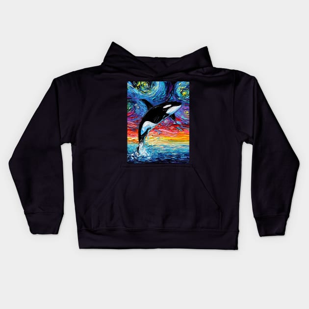 van Gogh Never Saw Alaska Kids Hoodie by sagittariusgallery